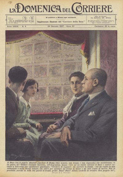 Duce在人民中间 作者 阿基里·贝尔特拉姆（Achille Beltrame）