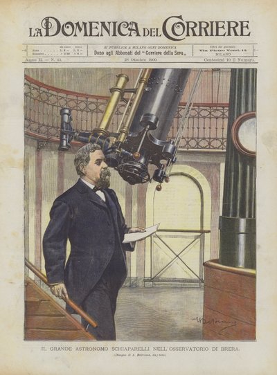 伟大的Schiaparelli天文学家在布雷拉天文台 作者 Achille Beltrame