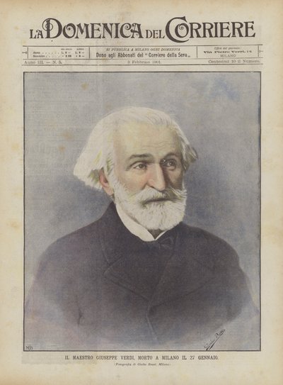 Maestro Giuseppe Verdi，1月27日在米兰去世 作者 阿基里·贝尔特拉姆（Achille Beltrame）