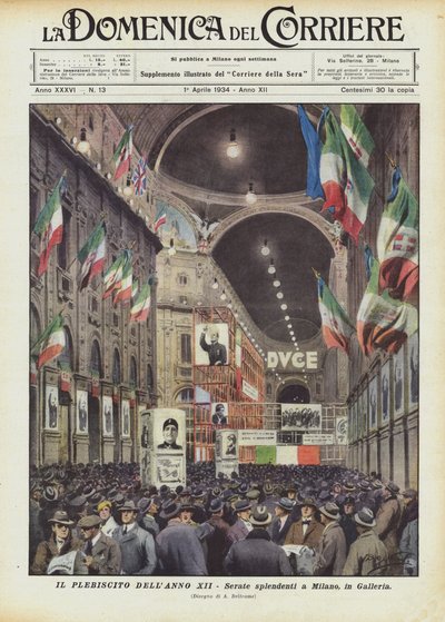 年度最佳公民投票 - 在米兰的画廊中闪耀的夜晚 作者 Achille Beltrame