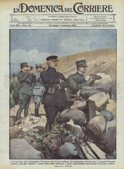 意大利前线的法兰西共和国总统 作者 Achille Beltrame