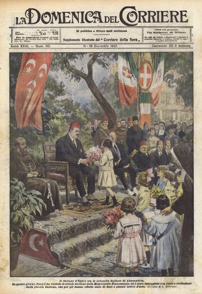 埃及苏丹在亚历山大的意大利孤儿中 作者 Achille Beltrame