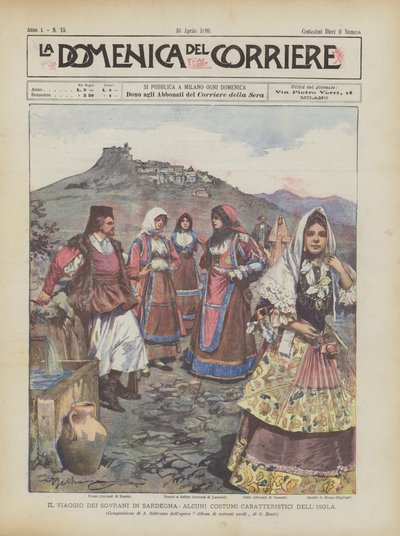 撒丁岛主权之旅，岛上一些特色服饰 作者 阿基里·贝尔特拉姆（Achille Beltrame）