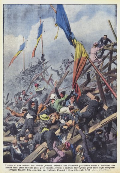 一个有三千人的看台倒塌 作者 Achille Beltrame