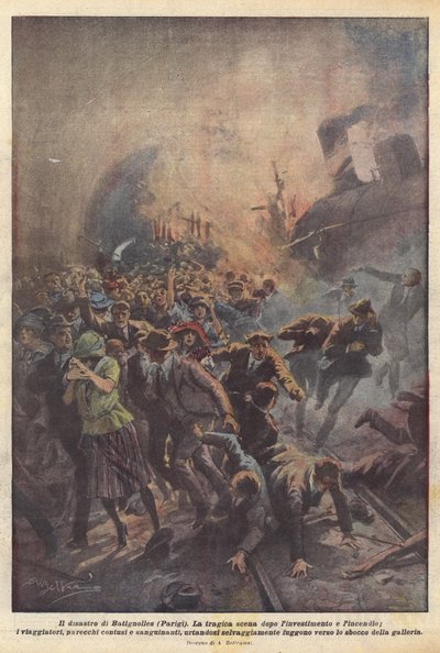 Batignolles灾难（巴黎） 作者 Achille Beltrame