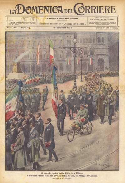 米兰的伟大胜利游行 作者 Achille Beltrame