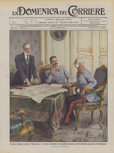 严肃的政治时刻，皇帝，大公遗传和大臣争辩？ 作者 Achille Beltrame