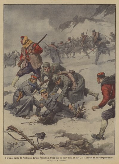 黑山王子Danilo在Brdica垮台期间陷入了狼般的嘴巴？ 作者 Achille Beltrame