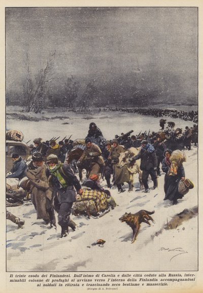 芬兰人悲惨的外流 作者 Achille Beltrame