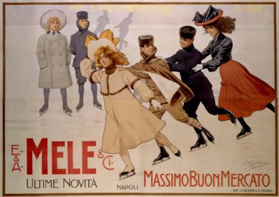 年轻的溜冰者-海报1902 作者 Achille Beltrame
