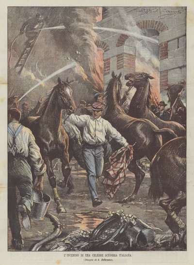 着名意大利人Scuderia的火 作者 Achille Beltrame