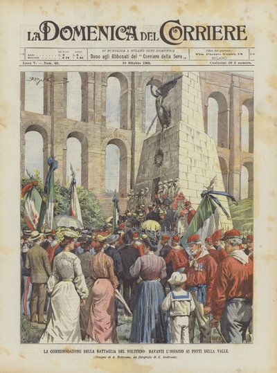 纪念Volturno战役，在Lonti del Valle前面 作者 Achille Beltrame