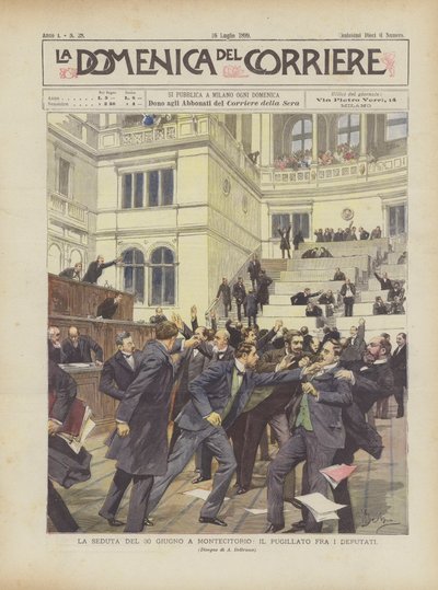 6月30日坐在Montecitorio，代表中的Pugillato 作者 阿基里·贝尔特拉姆（Achille Beltrame）