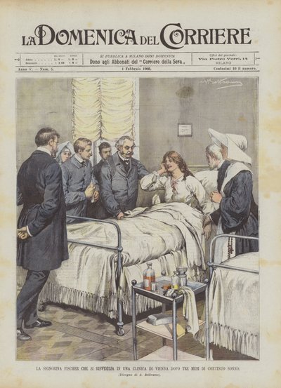 经过三个月的连续睡眠，Fischer女士在维也纳诊所醒来 作者 Achille Beltrame