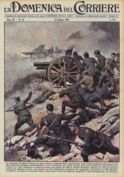 皮亚韦的战斗 作者 Achille Beltrame