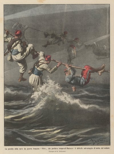 失去了将军队带到摩洛哥的法国尼维尔战舰？ 作者 Achille Beltrame