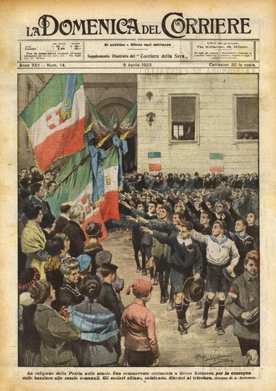 学校中的祖国宗教 作者 Achille Beltrame