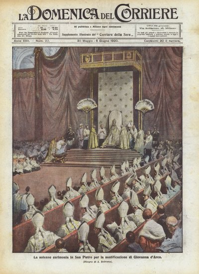 圣彼得宫为Giovanna dArco成圣的庄严仪式 作者 阿基里·贝尔特拉姆（Achille Beltrame）