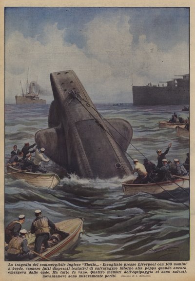 英国潜艇Thetis的悲剧 作者 阿基里·贝尔特拉姆（Achille Beltrame）