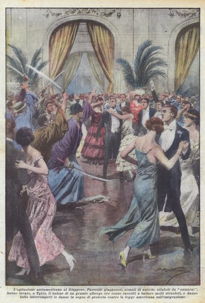 到日本的Antiamerican泻湖 作者 Achille Beltrame