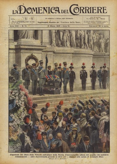 祖国祭坛上胜利公爵的光化作用 作者 Achille Beltrame