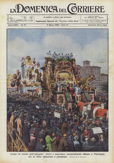 在欢乐的游行中广泛！ 作者 Achille Beltrame