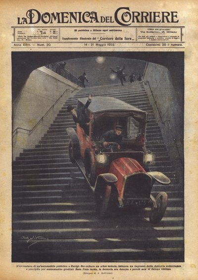 Laventura de unautomobile在巴黎出版 作者 Achille Beltrame