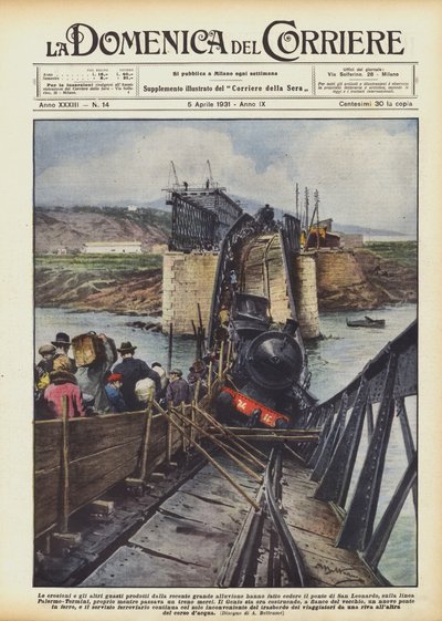 最近大洪水造成的侵蚀和其他破坏是否让位于桥梁？ 作者 Achille Beltrame