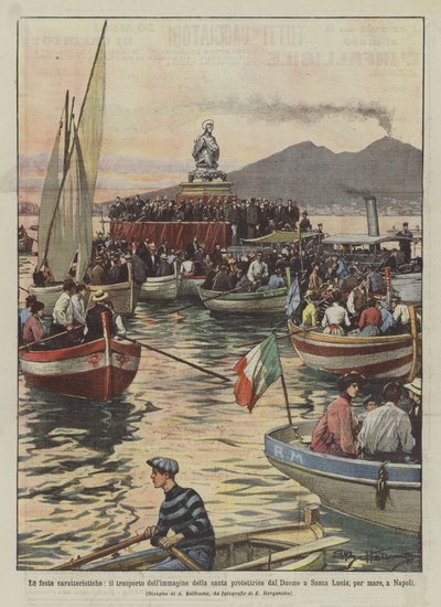 特色节日，从大教堂到圣诞老人的守护神形象的运输？ 作者 Achille Beltrame