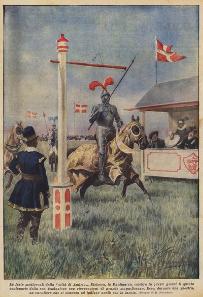 哈姆雷特市的中世纪节日 作者 Achille Beltrame