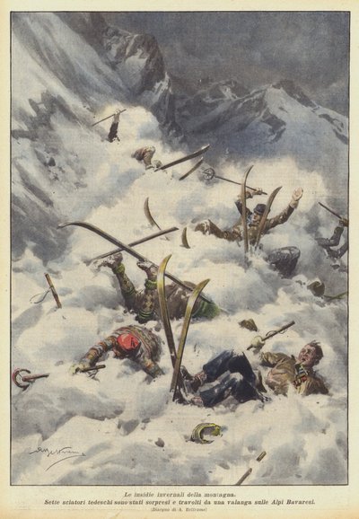 山的冬天陷阱 作者 Achille Beltrame