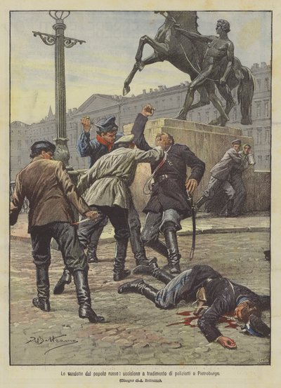 俄罗斯人民的报复，彼得堡警察的奸诈谋杀 作者 Achille Beltrame