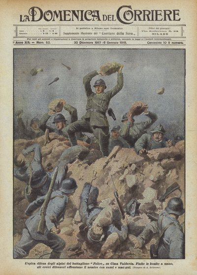 Lepica防御Cima Valderoa营Feltre的Alpini 作者 Achille Beltrame
