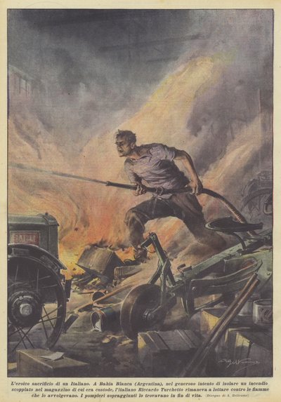 Leroico牺牲了意大利人 作者 Achille Beltrame