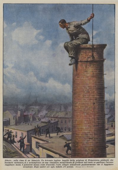免费的吗？在烟囱的顶部 作者 Achille Beltrame