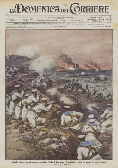 Linfelice奥地利人试图恢复Pelagosa岛，袭击者拒绝了？ 作者 Achille Beltrame