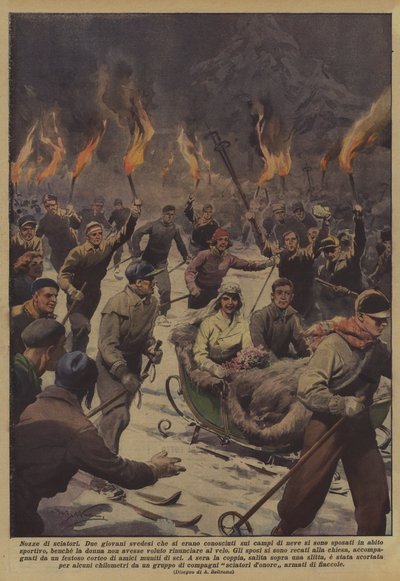 滑雪者的婚礼 作者 Achille Beltrame