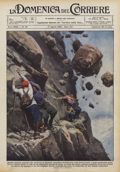 四名阿尔萨斯登山者试图冒险攀登赫伯特特？ 作者 Achille Beltrame