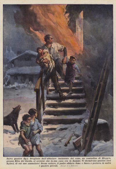 拯救四个孩子 作者 Achille Beltrame