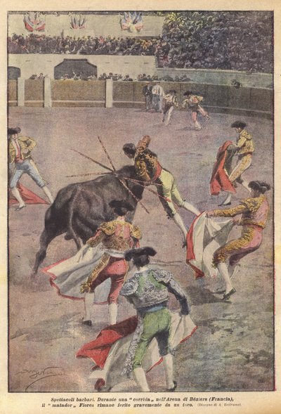 野蛮人的表演 作者 Achille Beltrame