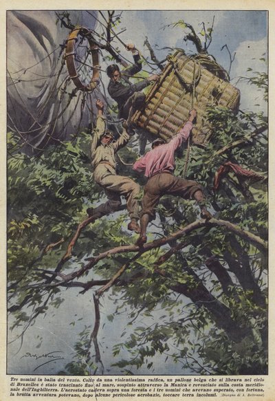 三个人受风的摆布 作者 Achille Beltrame