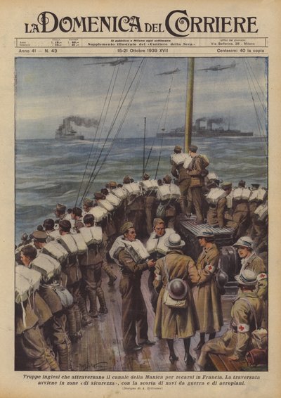 英国军队穿越英吉利海峡前往法国 作者 Achille Beltrame