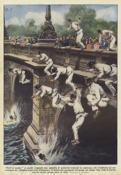 每个人都在水中！ 作者 Achille Beltrame