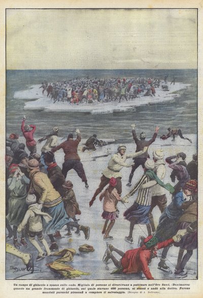 在波浪上散步的冰原 作者 Achille Beltrame