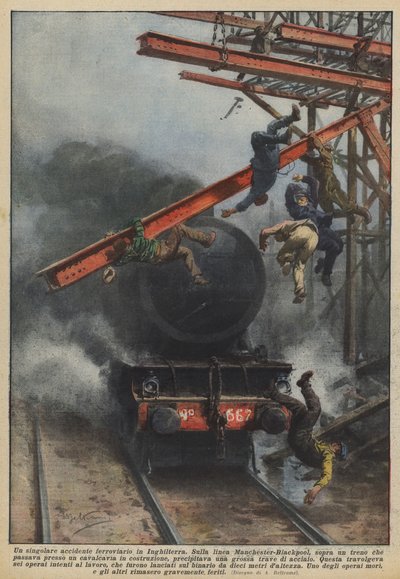 英格兰一次奇怪的铁路事故 作者 Achille Beltrame