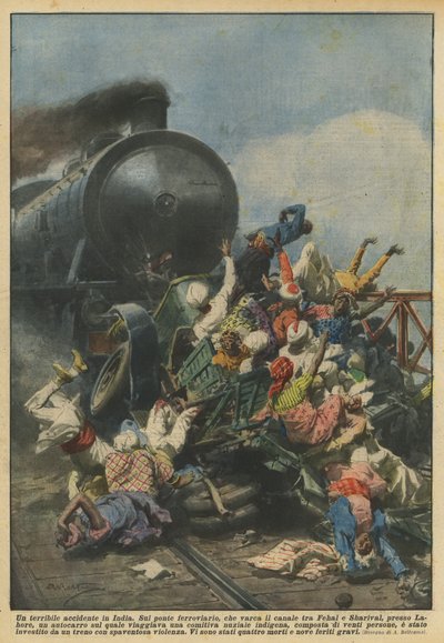 印度发生了可怕的事故 作者 Achille Beltrame