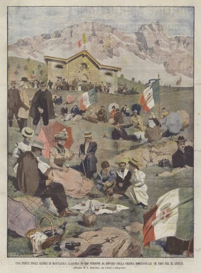 山中的树木节，在Rifugio della Grigna Meridionale上升了1500人？ 作者 Achille Beltrame