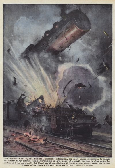 爆炸的机车 作者 阿基里·贝尔特拉姆（Achille Beltrame）