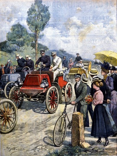1901年第一次乘车环游意大利，插图：Achilles Beltrame 作者 阿基里·贝尔特拉姆（Achille Beltrame）