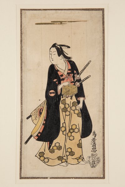 演员市川物介 I（彩色木版画） 作者 阿基里·卡塔尼奥（Achille Cattaneo）